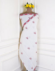 Pure Cotton Red Unstitched Suit