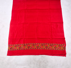 Maheshwari Cotton Red Unstitched Suit