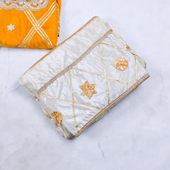 Crepe Yellow Stitched Lehenga Suit