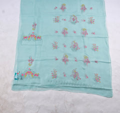 Organza Mint Green Unstitched Suit