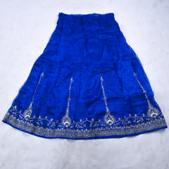 Glass Shimmer Blue Unstitched Lehenga Suit