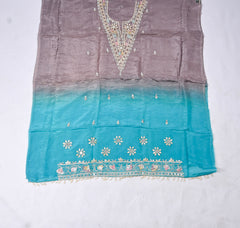 Silk Organza Double Shade Unstitched Suit