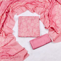 Muslin Pink Unstitched Suit