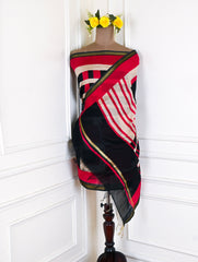 Maheshwari Cotton Red Unstitched Suit