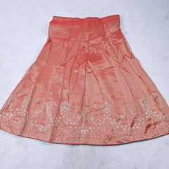 Shimmer Rust Unstitched Lehenga Suit