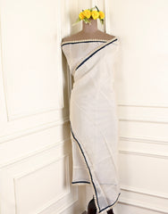 Shimmer Navy Blue Unstitched Suit
