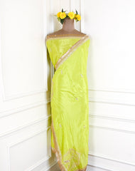 Crepe Parrot Peplum Lehenga Suit