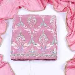 Shimmer Dusky Pink Unstitched Suit