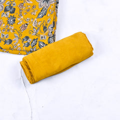 Tista Chinon Mustard Yellow Unstitched Suit