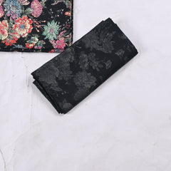 Muslin Black Unstitched Suit