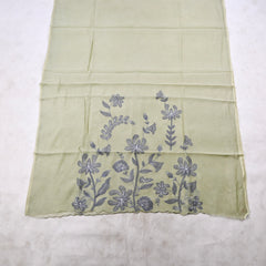 Mul Cotton Pista Green Unstitched Suit