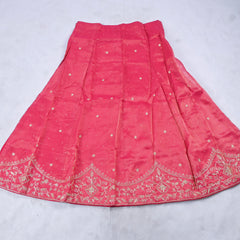 Shimmer Pink Unstitched Lehenga Suit