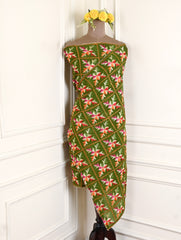 Crepe Green Unstitched Suit