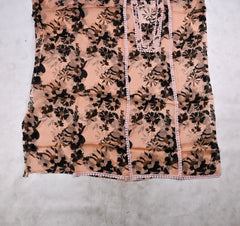 Mul Check Beige Unstitched Suit