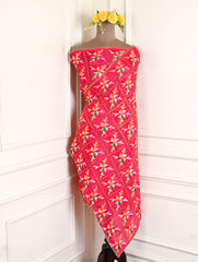 Crepe Magenta Unstitched Suit