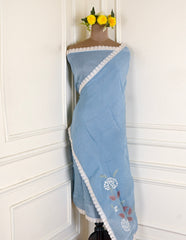 Organza Off White Unstitched Suit