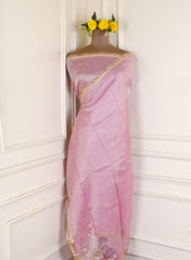 Giraffe Shimmer Pink Unstitched Suit