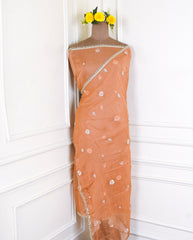 Giraffe Shimmer Ivory Unstitched Suit