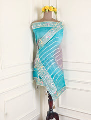 Silk Organza Double Shade Unstitched Suit