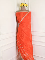 Silk Orange Unstitched Suit