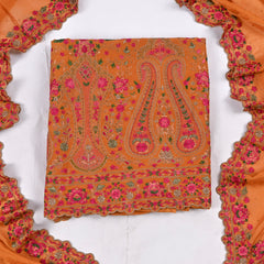Crepe Mustard Yellow Unstitched Suit