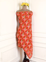 Crepe Rust Unstitched Suit