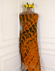 Organza Rust Unstitched Suit