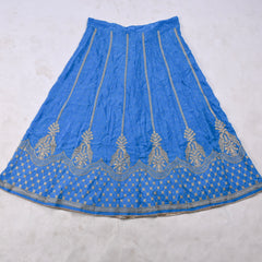 Crepe Sky Blue Lehenga Suit