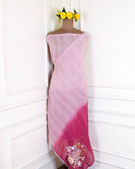 Mul Cotton Pink Unstitched Suit
