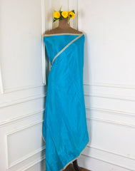 Crepe Sky Blue Unstitched Suit