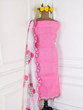 Mul Cotton Pink Unstitched Suit