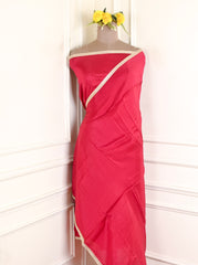 Silk Organza Maroon Unstitched Suit