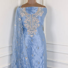 Glass Blue Unstitched Suit