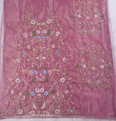 Glass Shimmer Onion Pink Unstitched Suit