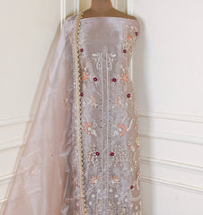 Glass Shimmer Grey Unstitched Suit