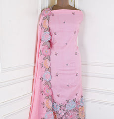 Mul Cotton Pink Unstitched Suit