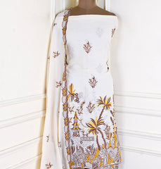 Pure Cotton Yellow Unstitched Suit