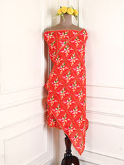 Crepe Red Unstitched Suit