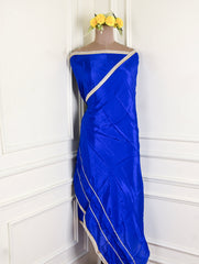 Silk Blue Unstitched Suit