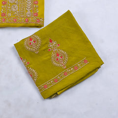 Organza Mehandi Unstitched Suit