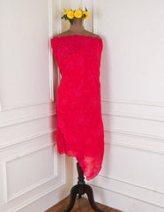 Organza Pink Unstitched Suit