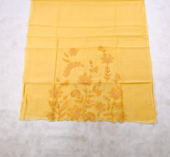 Mul Cotton Yellow Unstitched Suit