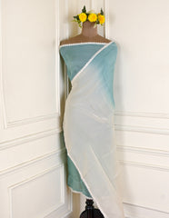 Organza Beige Unstitched Suit