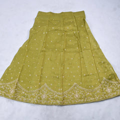 Shimmer Mehandi Unstitched Lehenga Suit