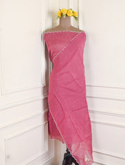 Twill Organza Move Dusty Unstitched Suit