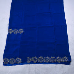 Organza Blue Unstitched Suit