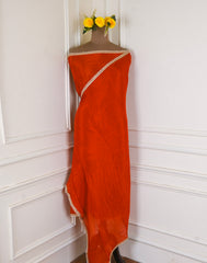 Crepe Rust Unstitched Suit