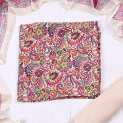 Crepe Baby Pink Unstitched Suit