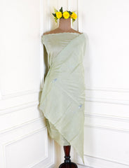 Mul Cotton Pista Green Unstitched Suit