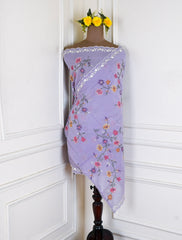 Mul Cotton Lavender Unstitched Suit
